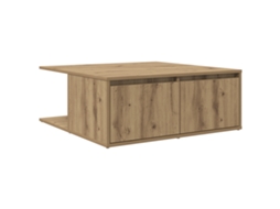 Conjunto 1 Mesa De Café Moderna Vidaxl Castanho Derivados De Madeira (80 X 80 X 31 Cm)