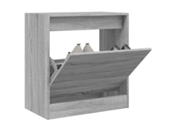 Vidaxl Sapateira 60x34x63,5 Cm Derivados De Madeira Cinzento Sonoma