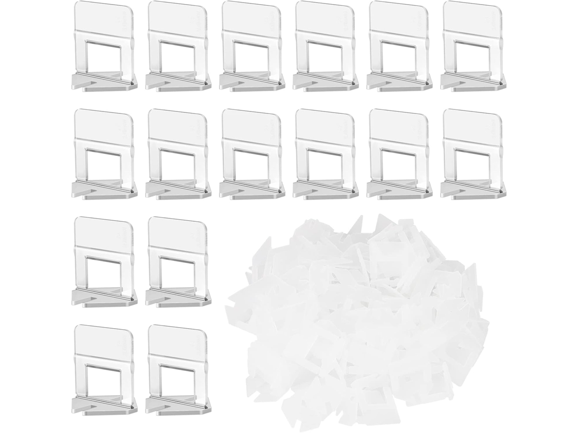 Kit com 100 espaçadores de azulejo, autônivelantes