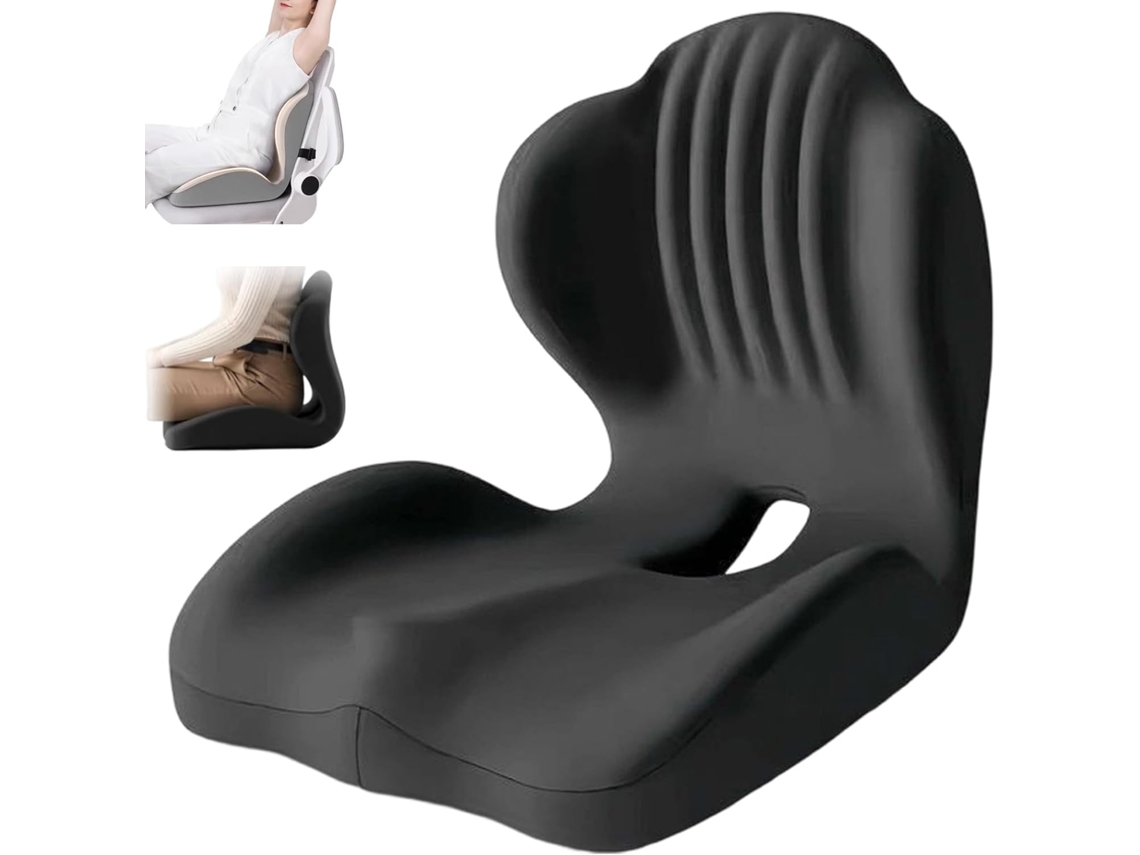Almofada De Assento Ergonômica Genérica Em Espuma Viscoelástica, Design Anatômico Antiderrapante Para O Cóccix, Formato