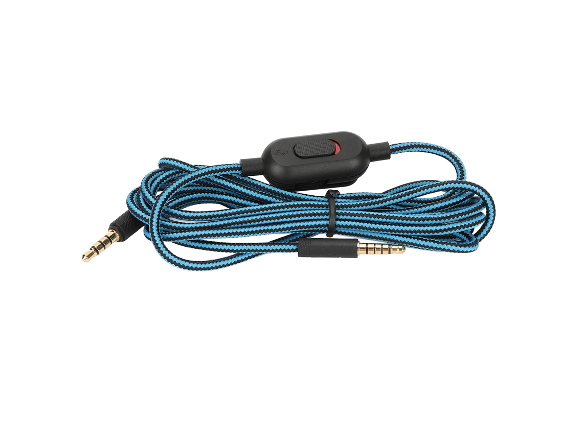CABO para headset gaming Logitech G Pro X G433 G233 com controle de volume e silêncio, 200cm | S/MARCA