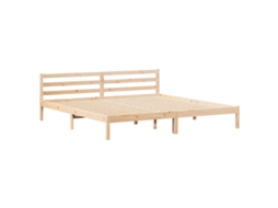 Estrutura De Cama Minimalista De Madeira De Pinho Maciça Vidaxl Creme Madeira De Pinho Maciça (220x180 Cm)