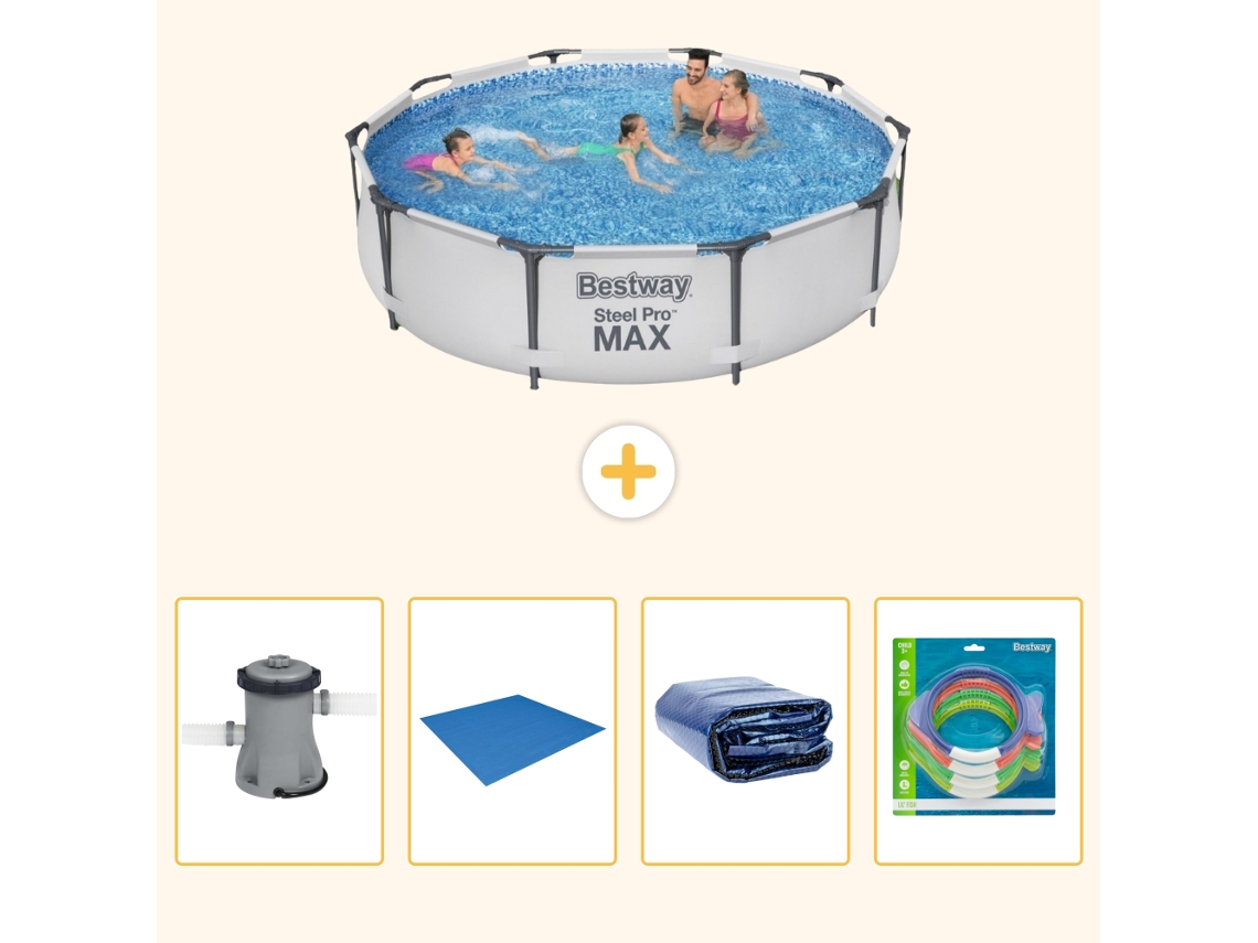 Bestway Piscina Bestway Steel Pro Max Redonda - 305x76 Cm - 5-peças S220