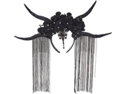 Tiara SFUSHOS de antílope para Halloween, chifres de diabo