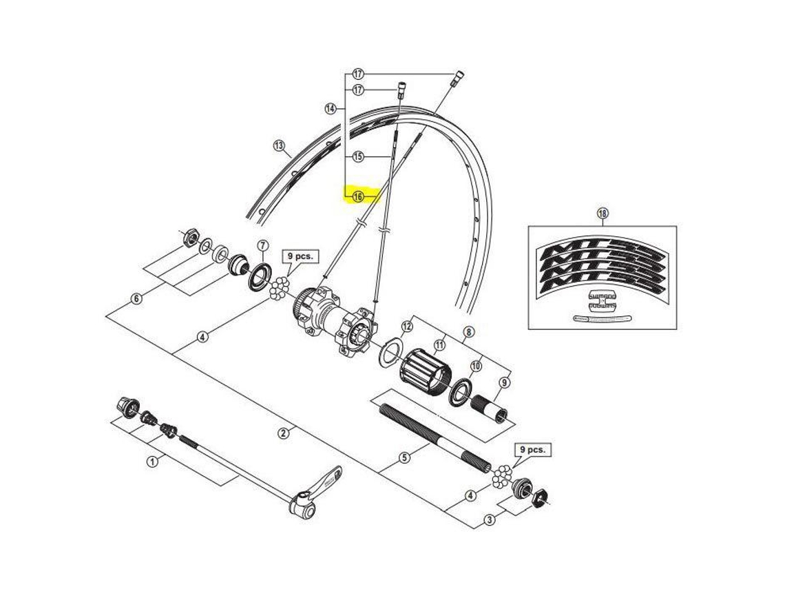 Shimano Mt55 29 Rear Left Spoke