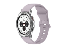 Pulseira De Silicone De Cor Sólida Com Fecho Borboleta Para Samsung Galaxy Watch4 Classic 42mm 20mm