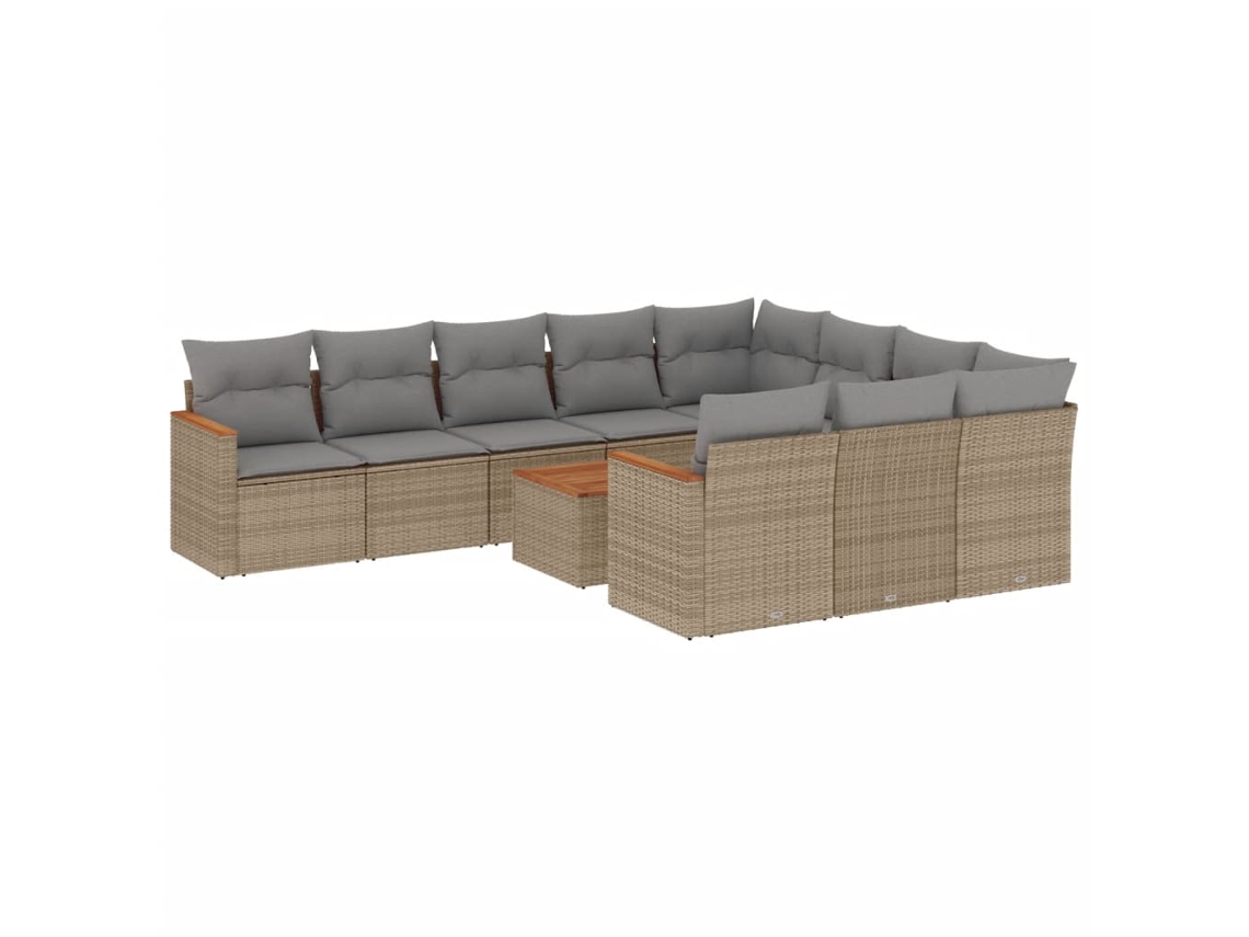 Garden Sofa Set, Garden Sofa Sets Vidaxl Bege Rattan / Vime (n/a)