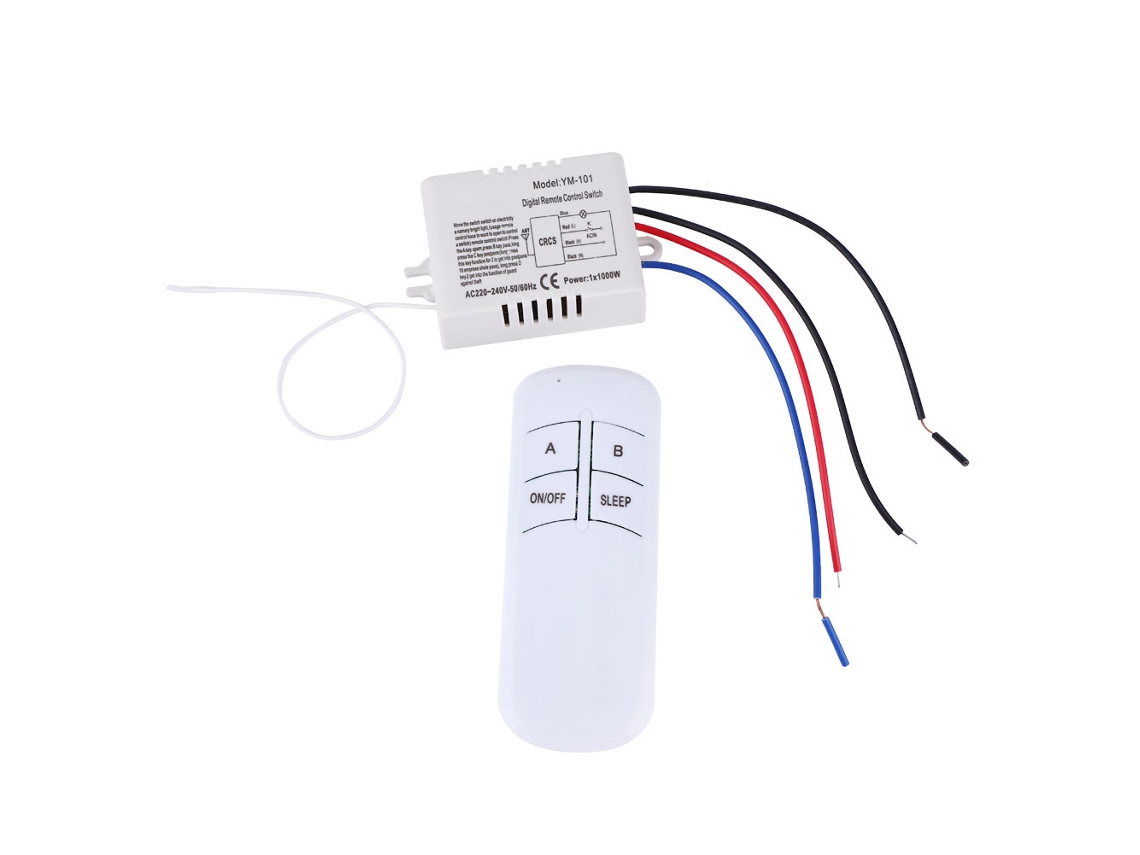 Interruptor Digital Sem Fio Com Controle Remoto De Parede 220v