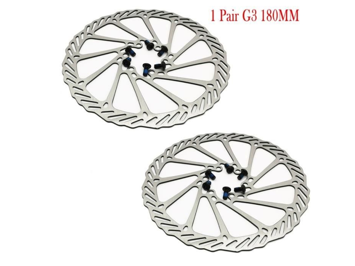 Freio de Bicicleta Rotor de Freio a Disco de Bicicleta 160Mm 180Mm 203Mm G3 Hs1 Rotores de Aço Inoxidável 44Mm 6 Parafusos-1 Par Tipo G3 180Mm