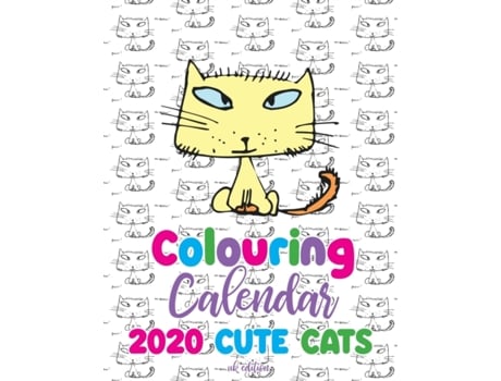 Livro Colouring Calendar 2020 Cute Cats de Gumdrop Press (Inglês)