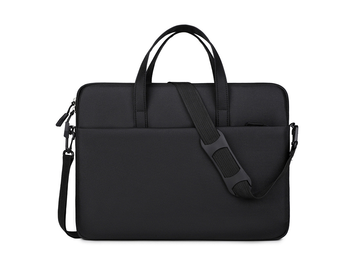 Bolsa de lona impermeável para laptop de 15,6 polegadas, bolsa de ombro empresarial preta Cuich