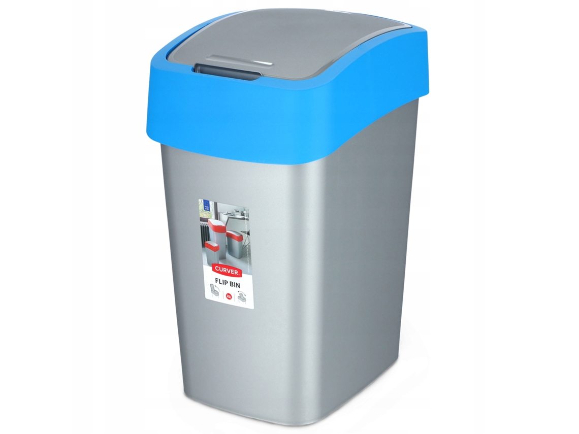 Contenedor Papelera Curve 25 L Azul Kadax