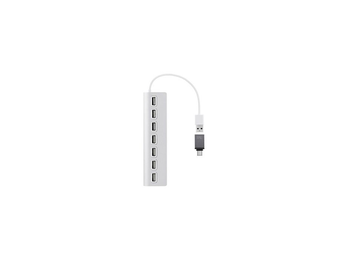 Adaptador E Conversor Tnb Hub Usb 7 Portas Usb A 2.0 Alumínio Brilvibera
