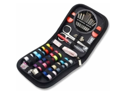 Compatível com Singer, Brother, para Iniciantes, Crianças, Mini Kit de Costura com 52 Acessórios, 18 Carretéis de Linha em Caixa Preta AQUAFORGE