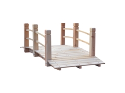 Ponte de Madeira Natural abeto 152,5x67x48cm com corrimão (180kg)