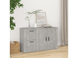 Aparador 100x33x59,5 cm Derivados de Madera Cemento Gris
