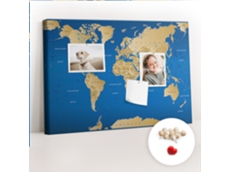 Lousa De Cortiça Países Do Mundo Para O Corredor Espelharte (60x40 Cm)