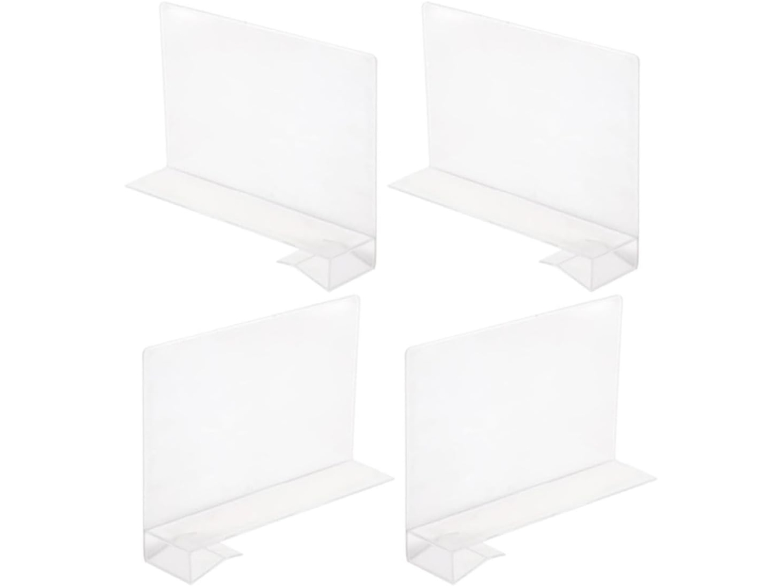 Conjunto de 4 divisórias GOKOCO em plástico transparente para guarda-roupa, duráveis e práticos