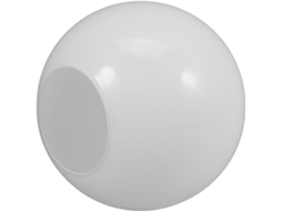 Globo De Vidro Esférico Ø110 Mm Em Vidro Leitoso Plano Ø38 Mm, Compatível Com Base E27 Para Candeeiro De Mesa.
