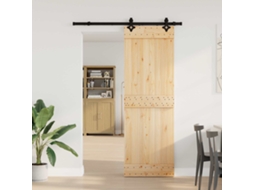 Vidaxl Porta Deslizante Narvik Natural E Preto 70 X 210 Cm (152,5 Cm)