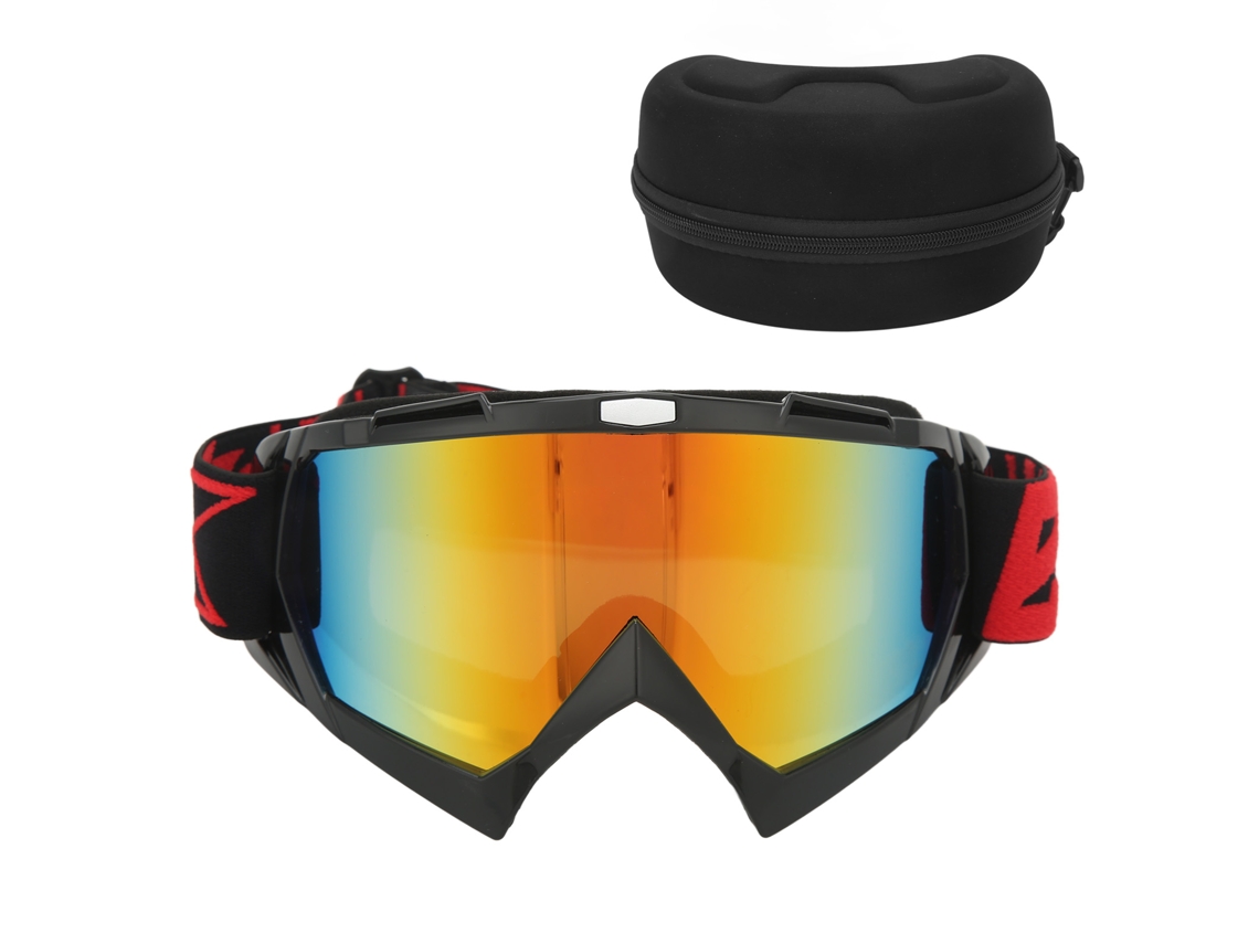 Óculos De Motocross Dirt Bike Atv Antiderrapante Anti Impacto Anti Vento Areia Preto Ram Vermelho Lins Aquaforge