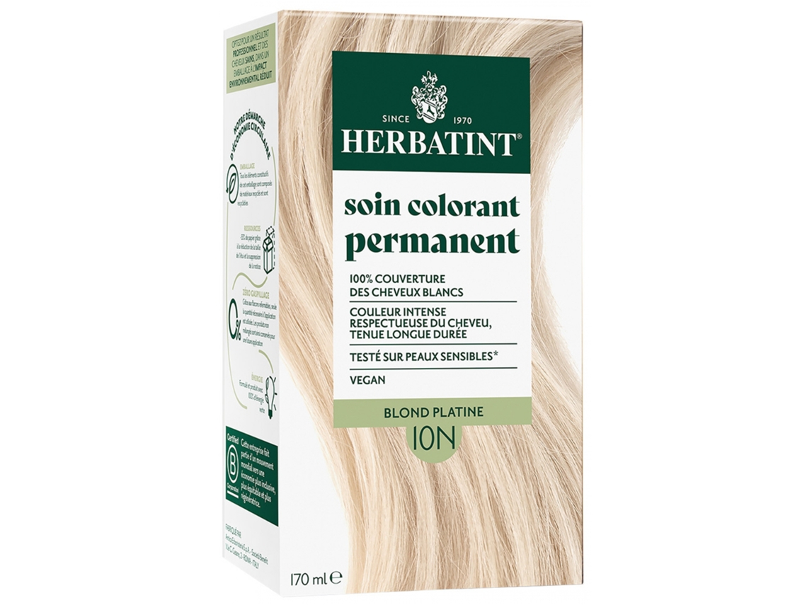 Cuidados Permanentes da Cor 170 ml, Coloração: 10N Loiro Platina HERBATINT