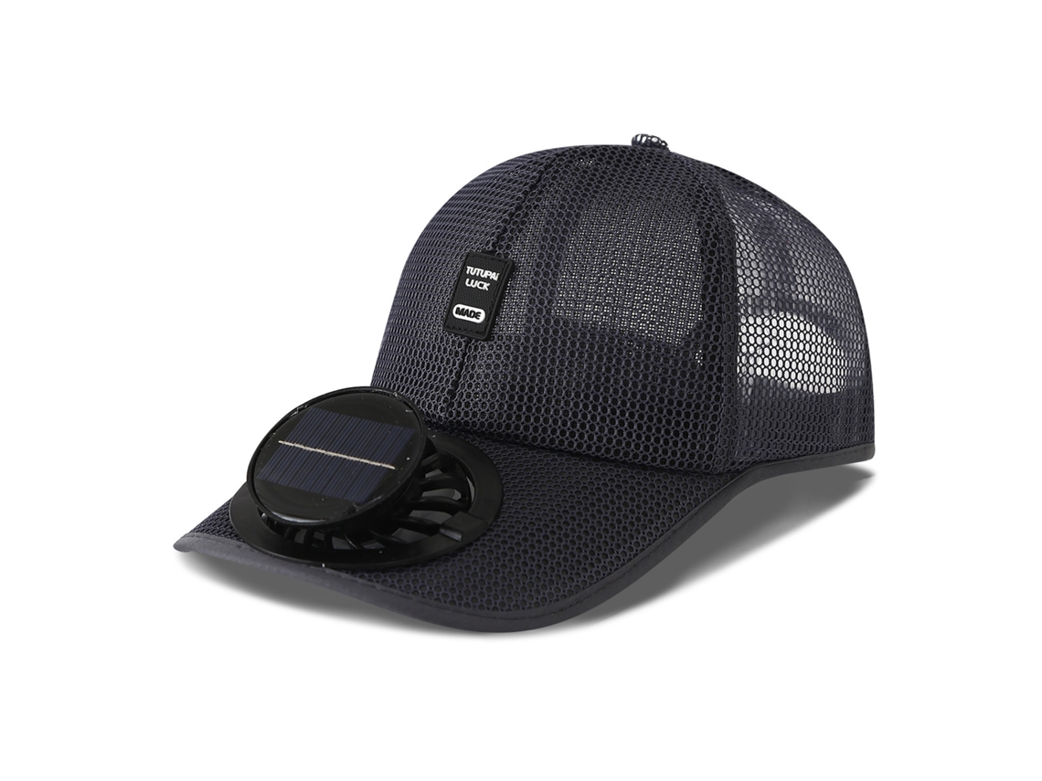 Chapéu com Ventilador Movido a Energia Solar MDUG (cinza Escuro)