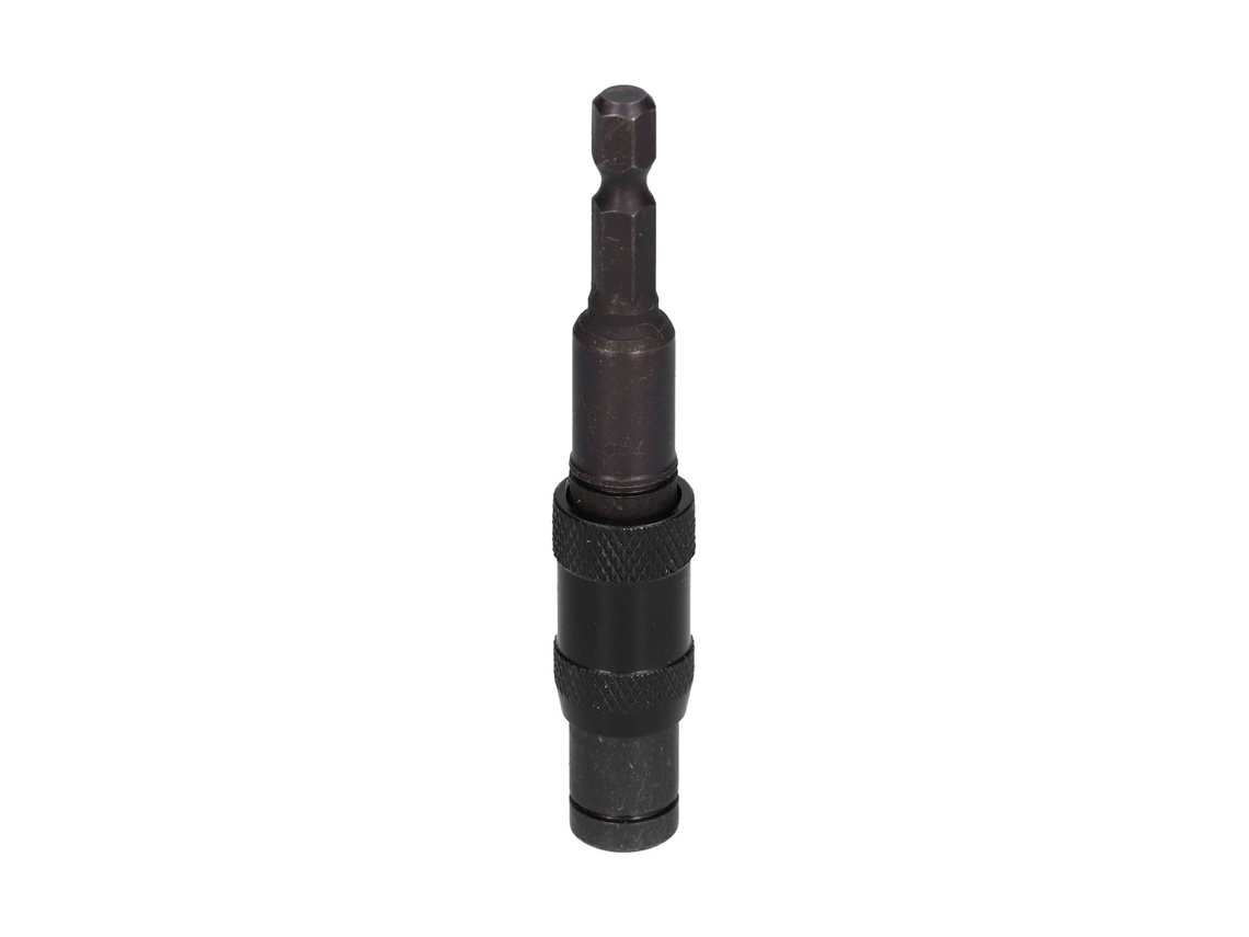 Haste extensora para broca com encaixe hexagonal (material em aço cromo-vanádio, sistema de liberação rápida com deslocamento automático)