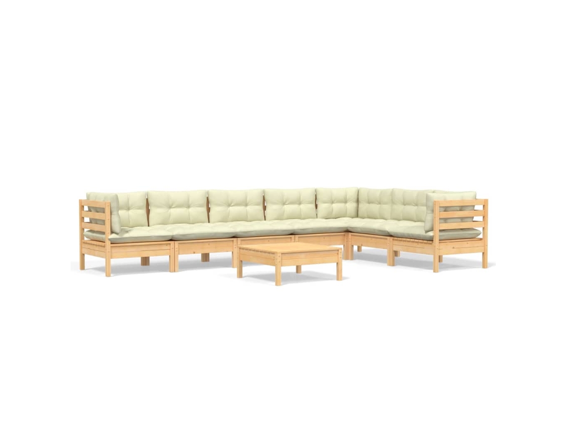 Garden Lounge Set, Garden Lounge Sets Vidaxl Creme Madeira De Pinho (n/a)