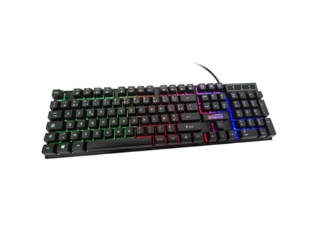 Teclado Pro Gamer com Fios e Retroiluminação Rgb 1 3 M Preto AMSTRAD