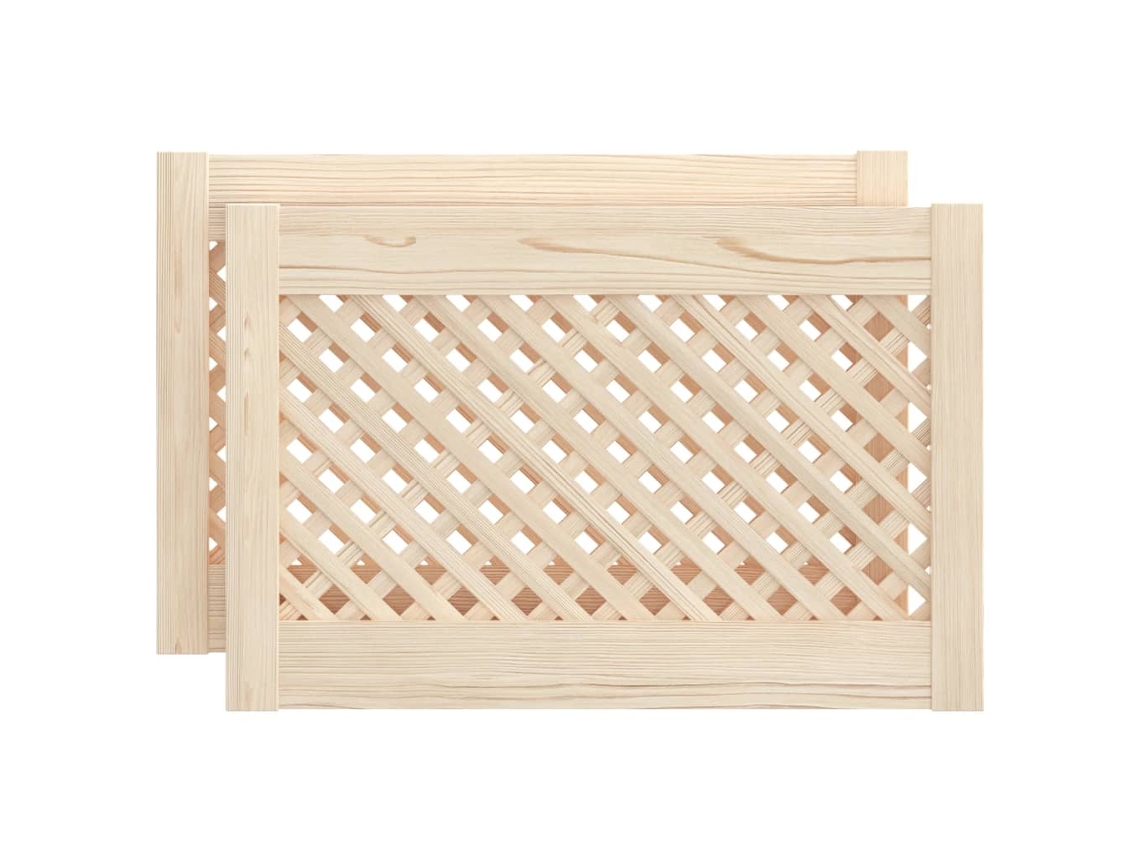 Portas de Roupeiro Design Treliça 2 Peças Pinho Maciço 59,5x39,5 cm MAISON EXCLUSIVE