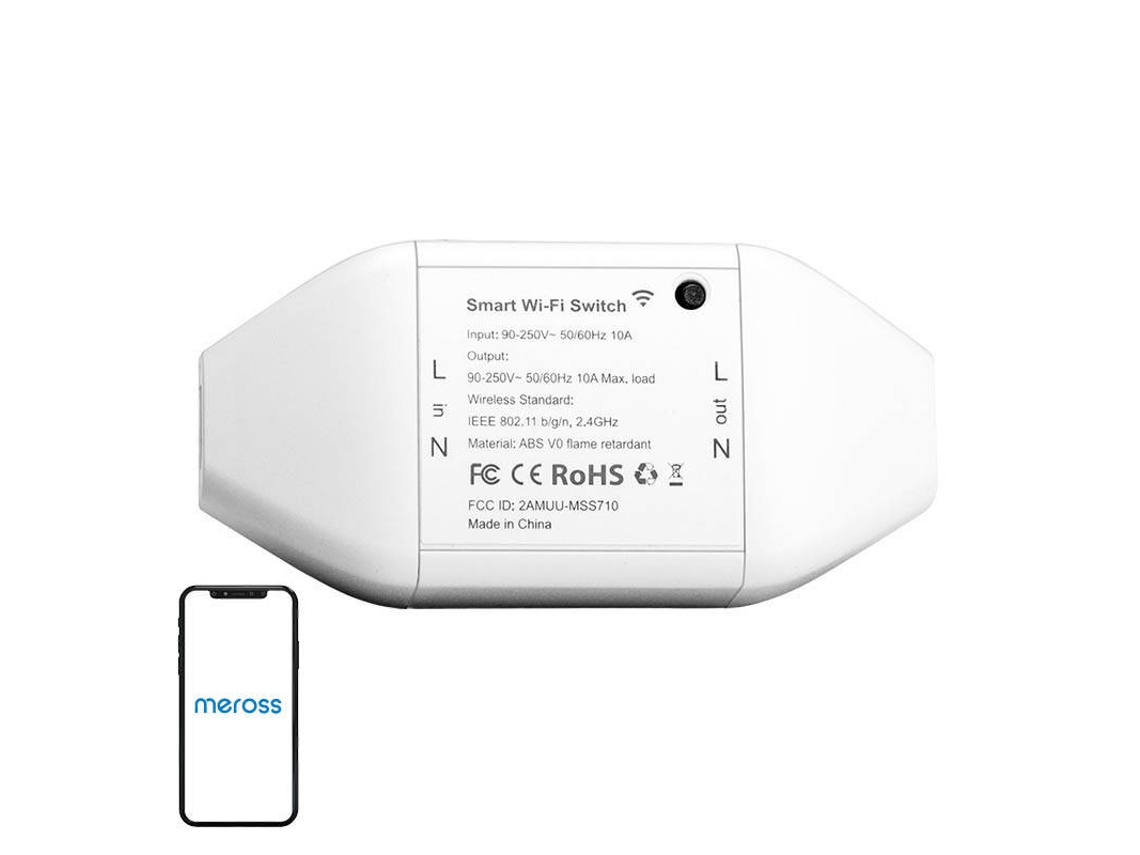 Interruptor Wi-Fi inteligente Meross para Alexa e Google Assistant Home MSS710UN