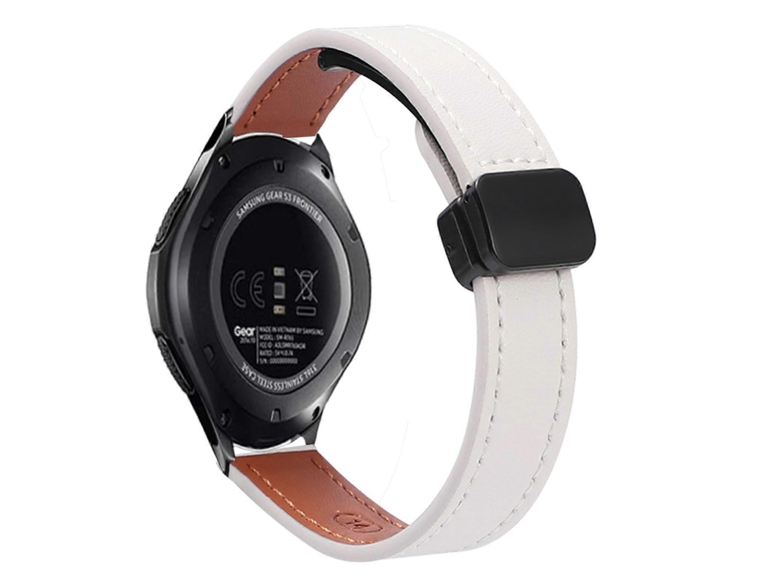 Pulseira De Relógio Em Couro De Microfibra Com Fecho Magnético Fino De 22 Mm