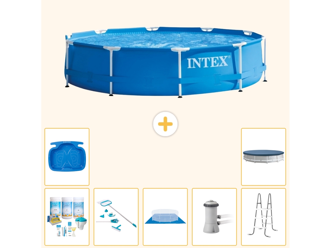 Intex Piscina Com Estrutura Redonda - 366x76 Cm - 8-peças S20436