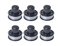 Kit com 6 Carretéis de Fio para Aparador de Grama AQUAFORGE, compatível com Black+decker Auftipp Gl250/gl310/gl360