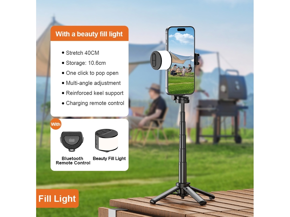 Lurelia Suporte Magnético Magnético, Bluetooth, Controlo Remoto, Rotação 360°, Ajustável, 10,9 Cm
