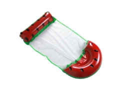 Hammock Inflável Flutuante Para Água Com Design De Melancia Plegável E Espessado Para Piscina E Praia
