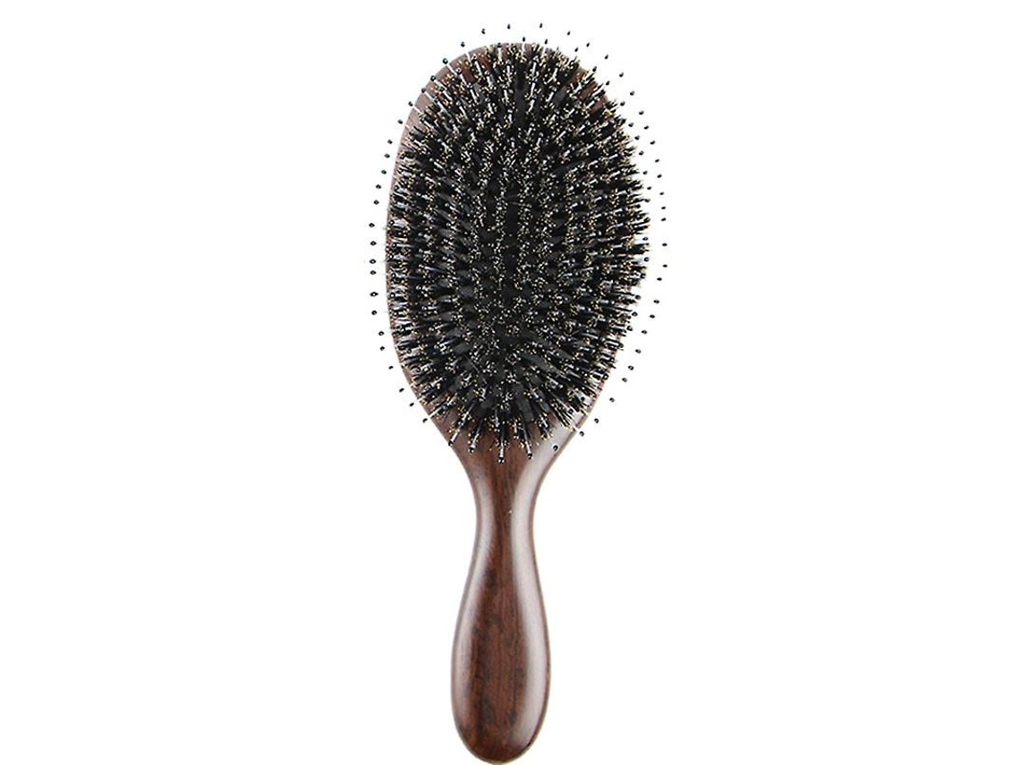 Pente De Sândalo Natural Com Efeito Antiestático, Cerdas De Javali, Escova De Cabelo, Sândalo Verde Brilvibera