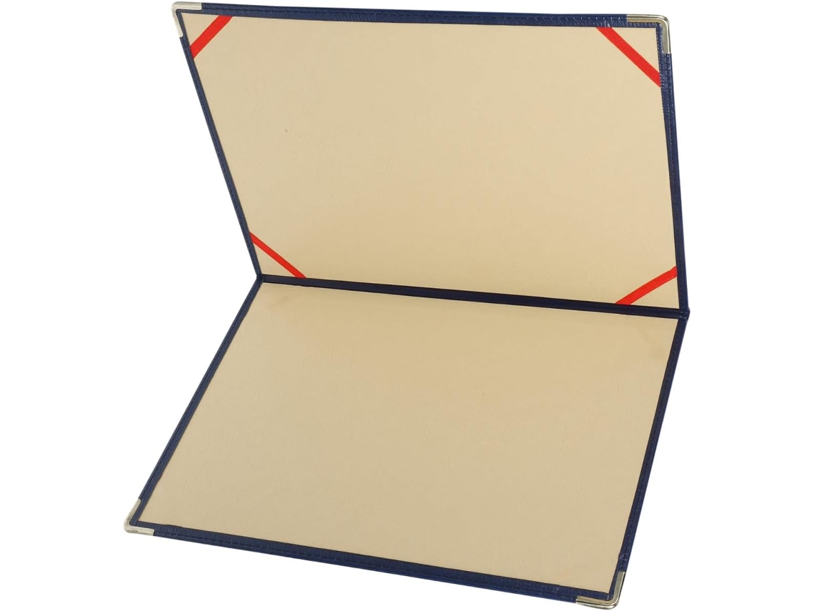 Pasta Organizadora Grande Betooky, Porta Folhas Soltas, Pasta Azul para Arquivos com Bordas Metálicas, Organizador