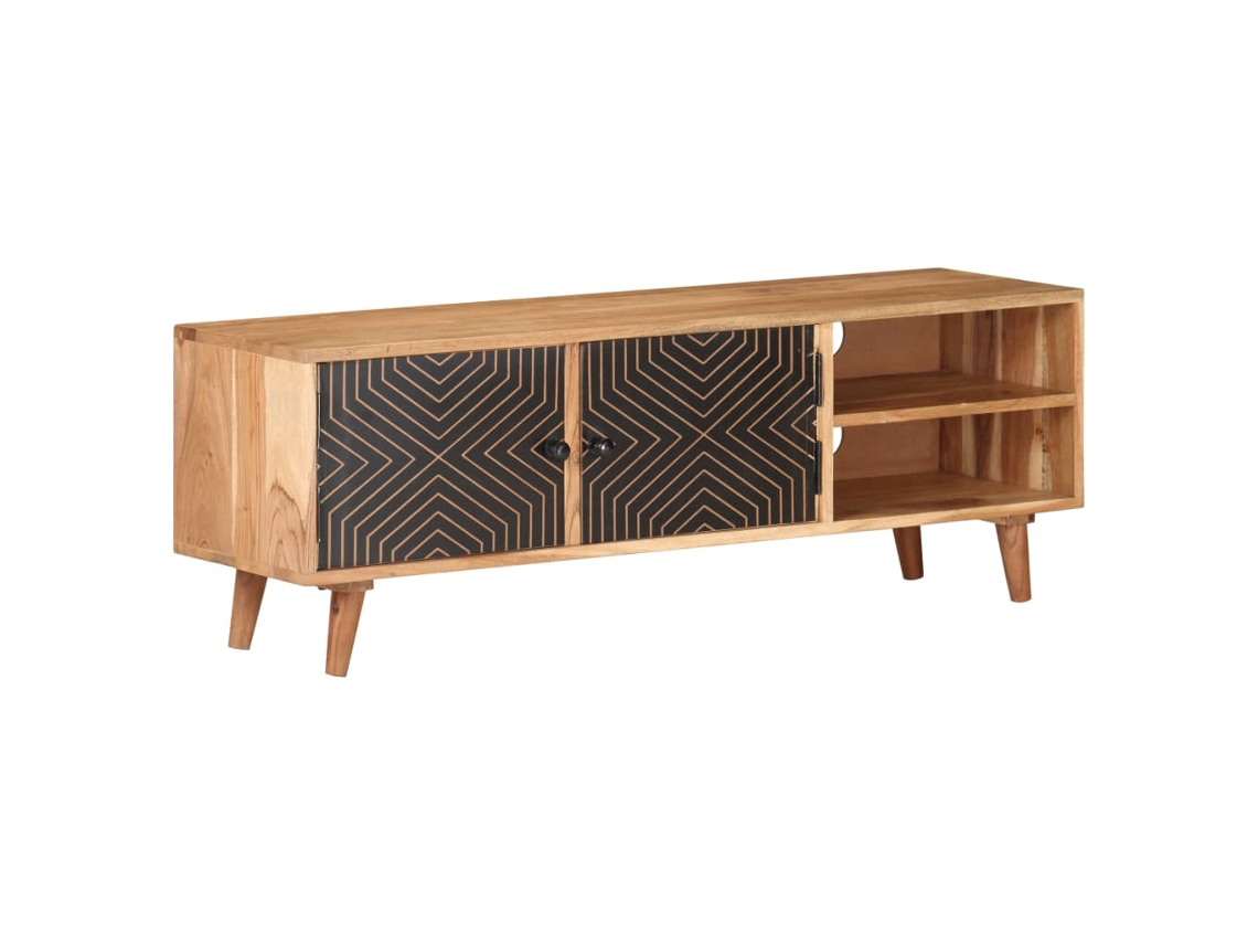 Vidaxl Móvel De Tv 115x30x39 Cm Madeira De Acácia Maciça
