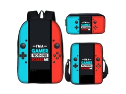 Mochila De Estudante Panoona Play Conjunto 3 Peças 17 Pol Crianças Adolescentes 6-18 Anos