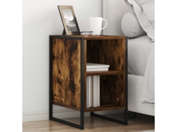 Vidaxl Mesa-de-cabeceira Carvalho Fumê 39.5 X 30 X 50 Cm