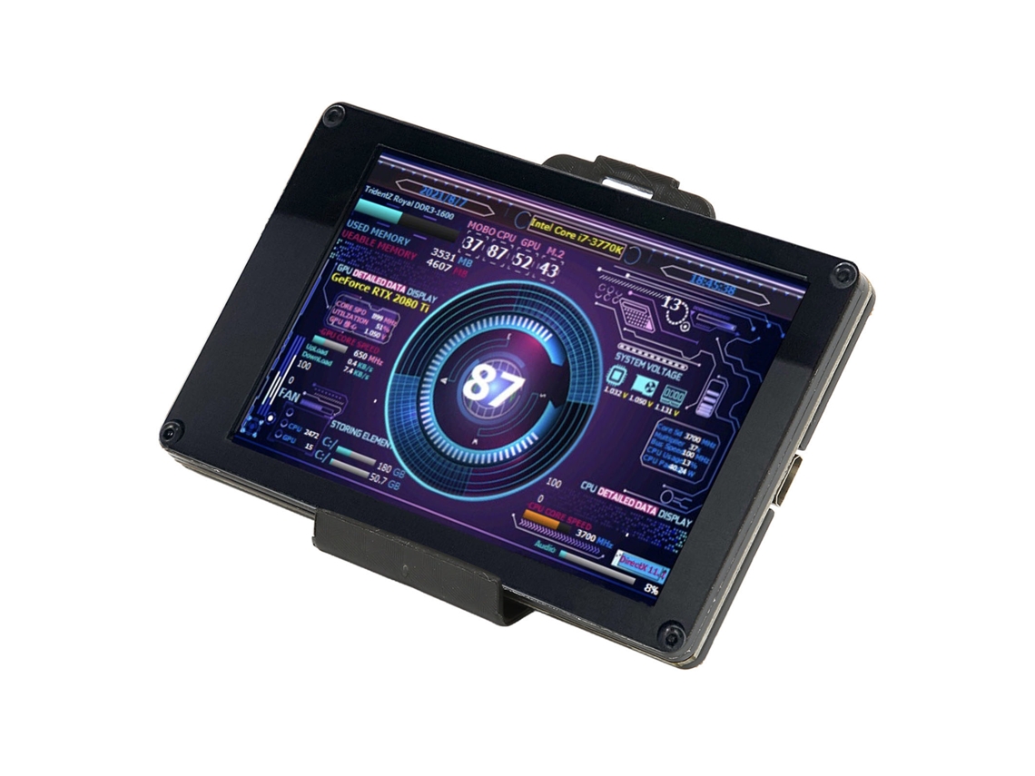 Monitor Mini Usb Tela Ips 3.5" Para Cpu Ram Temp