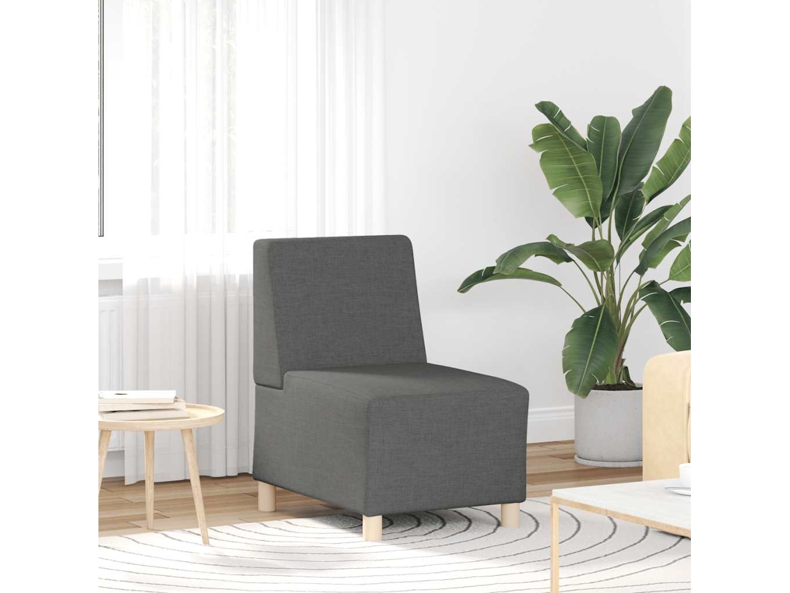 Vidaxl Poltrona Sem Braços 55 Cm Tecido Cinzento-escuro