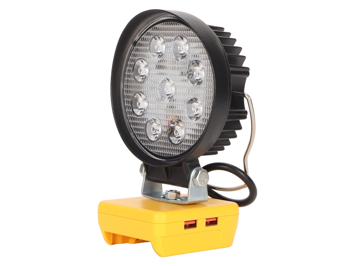 Luz De Trabalho Led Round 27w 18v-20v Bateria De Lítio