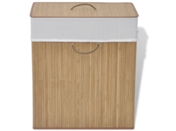Vidaxl Cesto Retangular Para Roupa Suja Bambu Natural