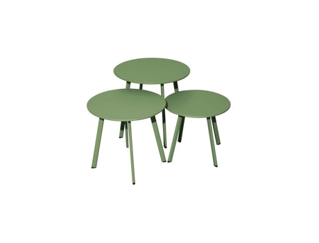 Mesa De Centro De Jardim Em Aço Massai 40 Cm Branca Proloisirs