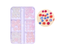 Adesivos 3d Para Unhas De Acrílico 6 Grelhas Flores Strass Corações Arcos Decorações Manicure Diy