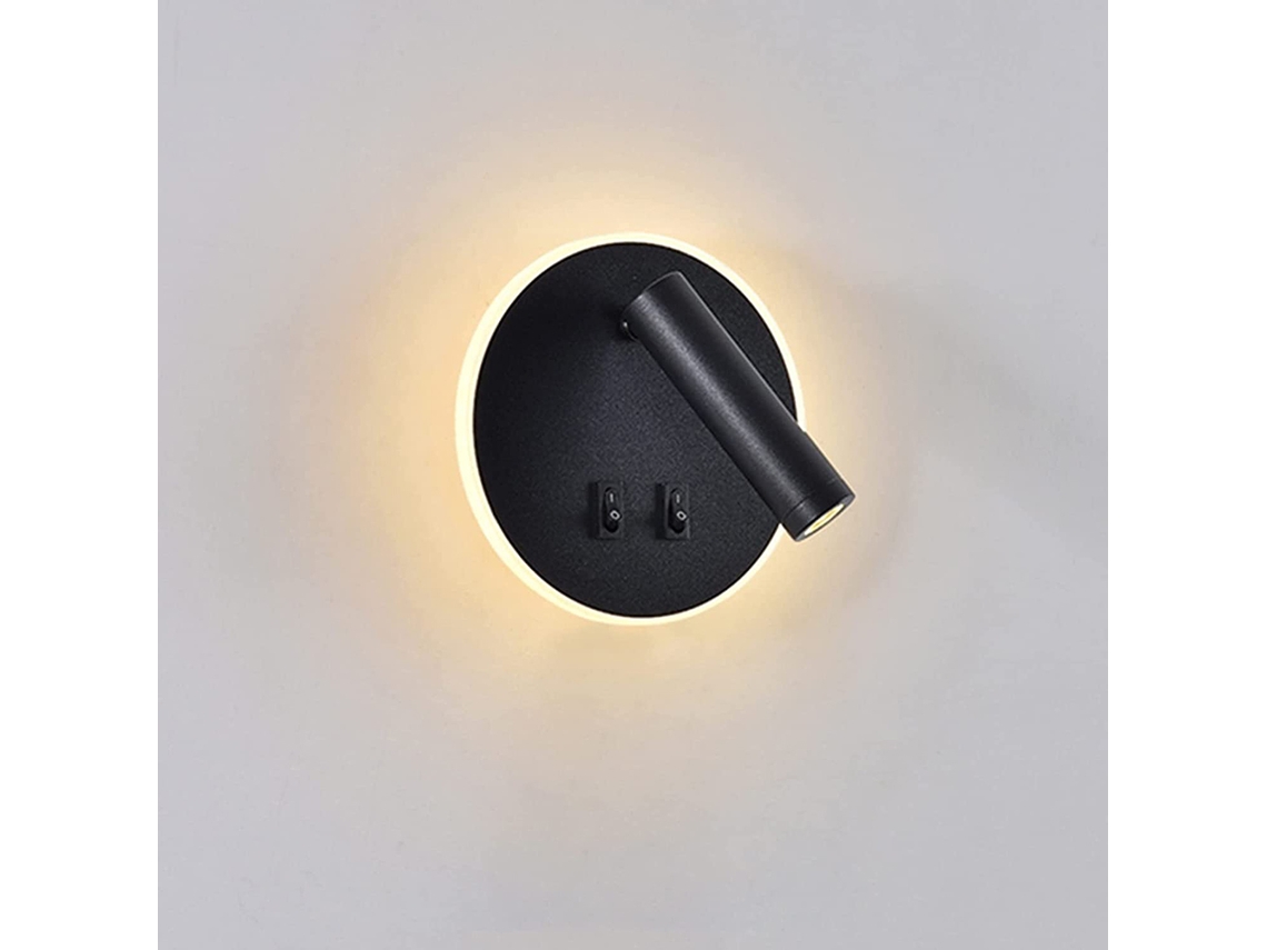 Holofote Ajustável, Protetor Ocular e Econômico BRILVIBERA (preto, 150x8x150 mm)