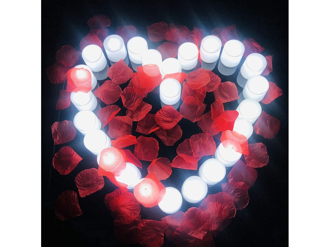 (6 Velas Redondas De Luz Branca) Velas De Desejos Led Sem Chama, Ideais Para Decorações De Halloween E Natal.